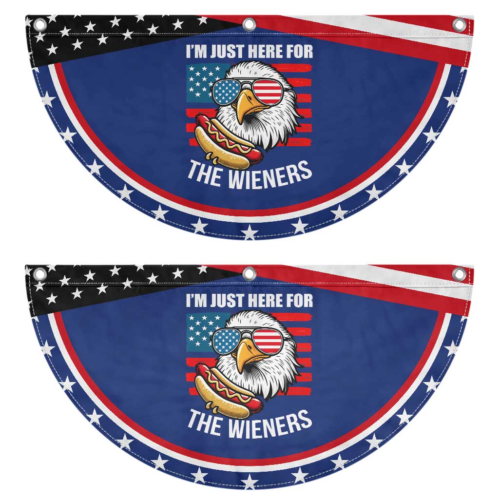 Funny I'm Just Here For The Wieners Patriotic Fan Flag 4th Of July Bald Eagle Hot Dog Lover TS11 2pcs pack Classic Navy Print Your Wear