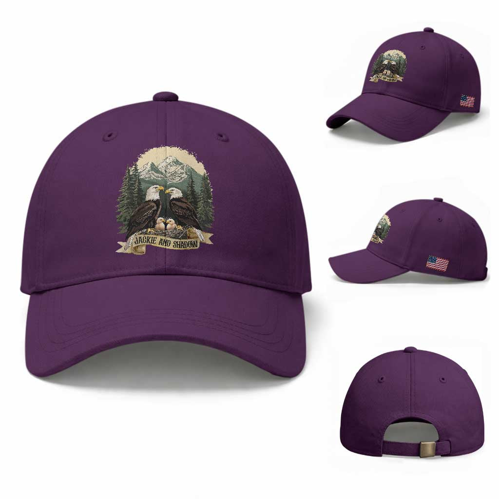 Funny Jackie And Shadow Eagle Family Matching Baseball Cap Eagle Lover TS11 Baseball Cap Universal Fit Purple Print Your Wear