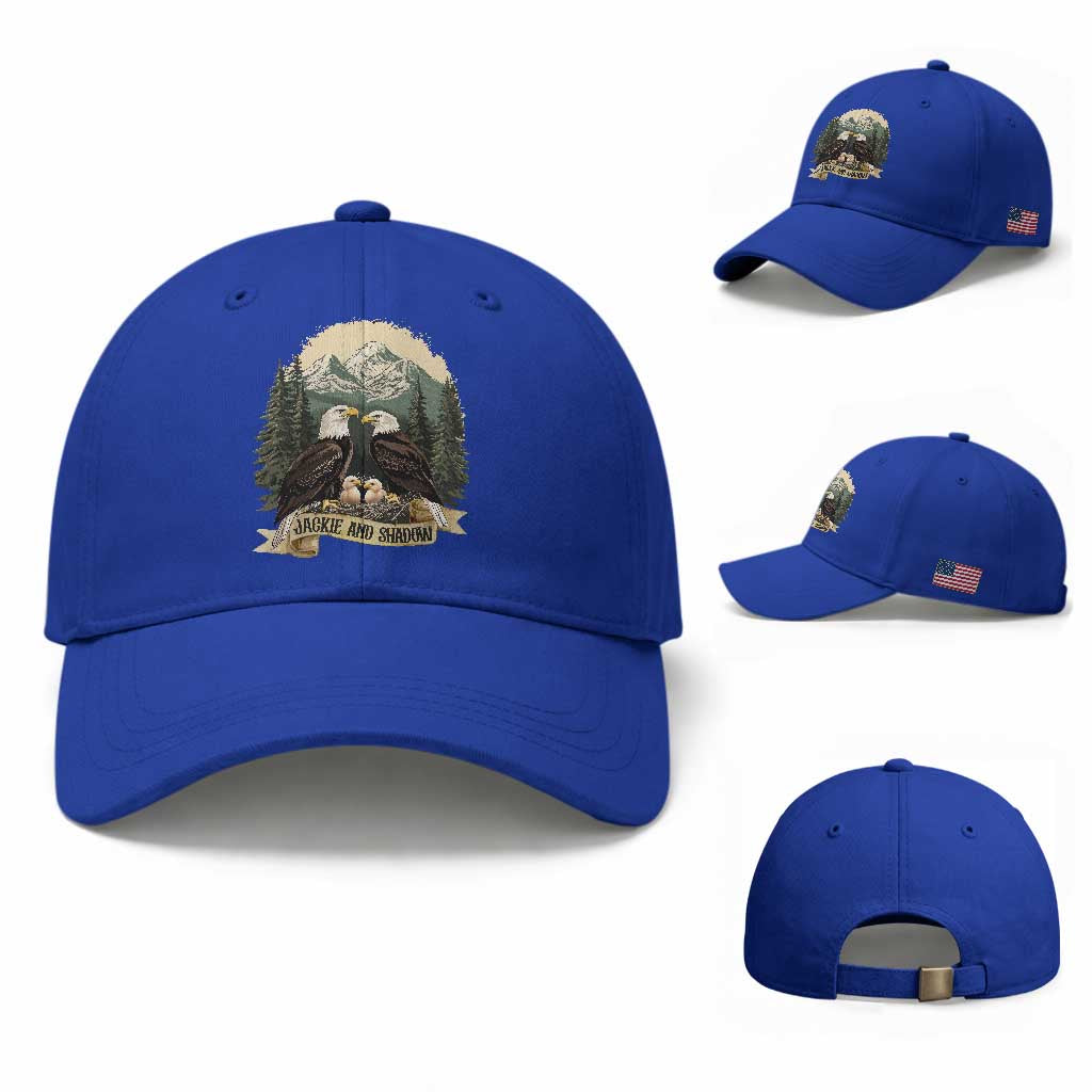 Funny Jackie And Shadow Eagle Family Matching Baseball Cap Eagle Lover TS11 Baseball Cap Universal Fit Royal Blue Print Your Wear