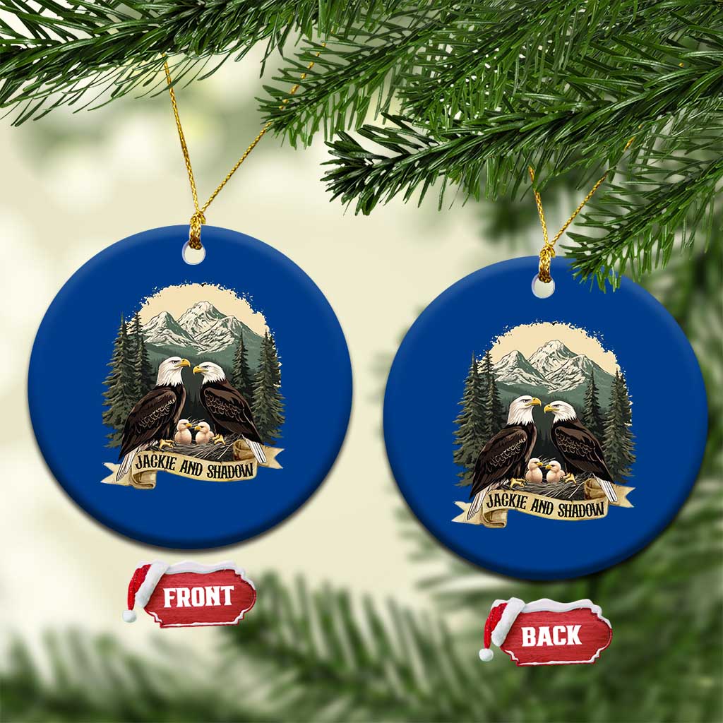 Funny Jackie And Shadow Eagle Family Matching Ceramic Ornament Eagle Lover TS11 1pc Blue Print Your Wear