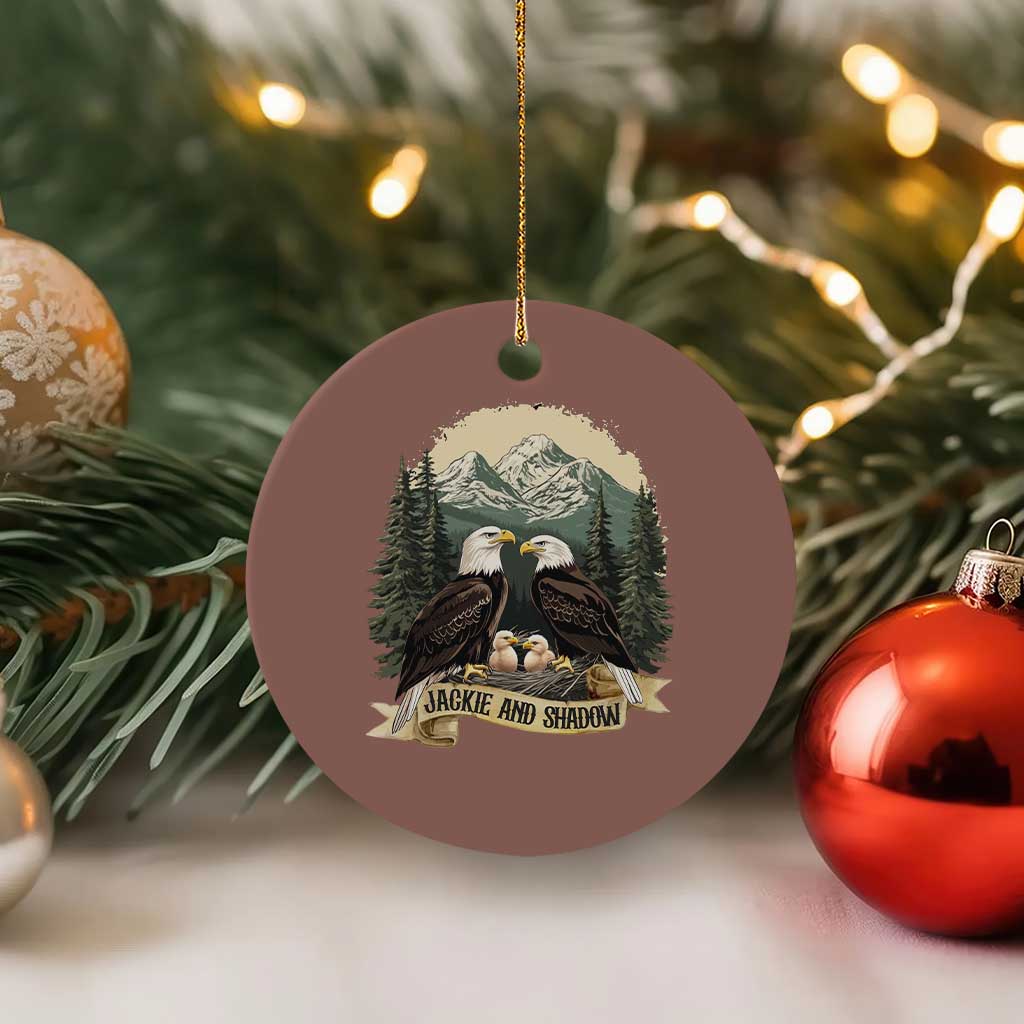 Funny Jackie And Shadow Eagle Family Matching Ceramic Ornament Eagle Lover TS11 1pc Mocha Print Your Wear