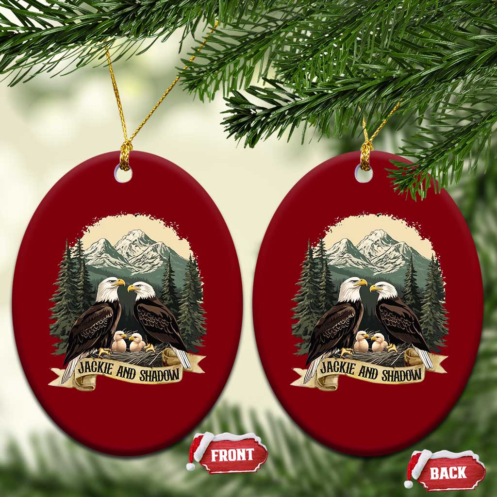 Funny Jackie And Shadow Eagle Family Matching Ceramic Ornament Eagle Lover TS11 Print Your Wear