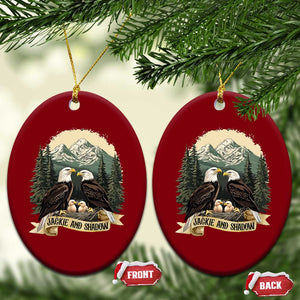 Funny Jackie And Shadow Eagle Family Matching Ceramic Ornament Eagle Lover TS11 Print Your Wear