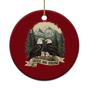 Funny Jackie And Shadow Eagle Family Matching Ceramic Ornament Eagle Lover TS11 1pc Red Print Your Wear