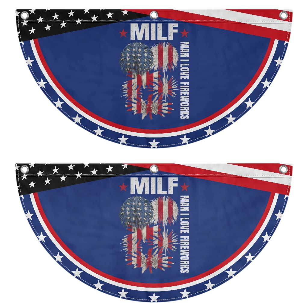 Funny MILF Man I Love Fireworks Patriotic Fan Flag American July 4th US Flag TS11 2pcs pack Classic Navy Print Your Wear