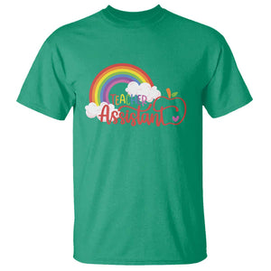 Teacher Assistant T Shirt Back To School Rainbow Apple Cloud TS11 Irish Green Print Your Wear