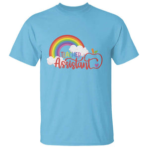 Teacher Assistant T Shirt Back To School Rainbow Apple Cloud TS11 Sky Print Your Wear