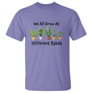 Special Education Teacher T Shirt We All Grow At Different Rates Plants TS11 Violet Print Your Wear