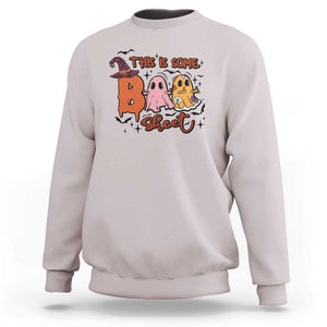 Funny This Is Some Boo Sheet Sweatshirt Halloween Ghost Witch Hat TS11 Ice Gray Print Your Wear