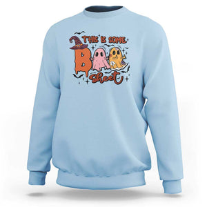 Funny This Is Some Boo Sheet Sweatshirt Halloween Ghost Witch Hat TS11 Light Blue Print Your Wear