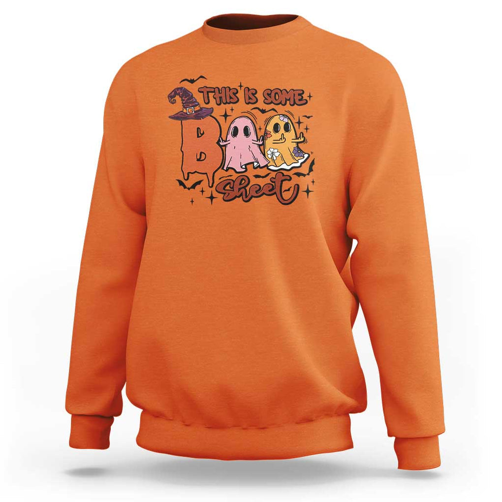 Funny This Is Some Boo Sheet Sweatshirt Halloween Ghost Witch Hat TS11 Orange Print Your Wear