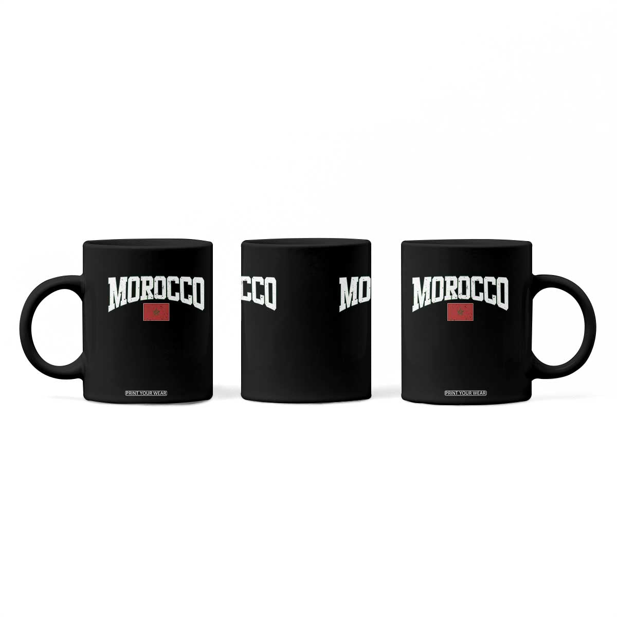 Morocco Football Throwback Design Vintage Moroccan Flag Jersey Style Coffee Mug TS11 Print Your Wear