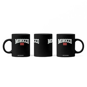 Morocco Football Throwback Design Vintage Moroccan Flag Jersey Style Coffee Mug TS11 Print Your Wear
