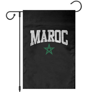 Morocco Maroc Pride Garden Flag Moroccan Heritage Vintage Green Star TS11 Black Print Your Wear