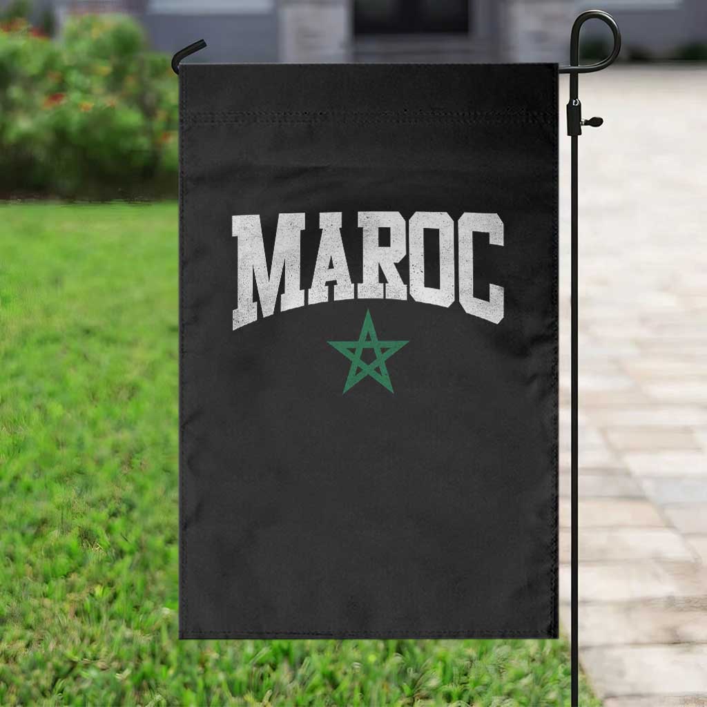 Morocco Maroc Pride Garden Flag Moroccan Heritage Vintage Green Star TS11 Print Your Wear