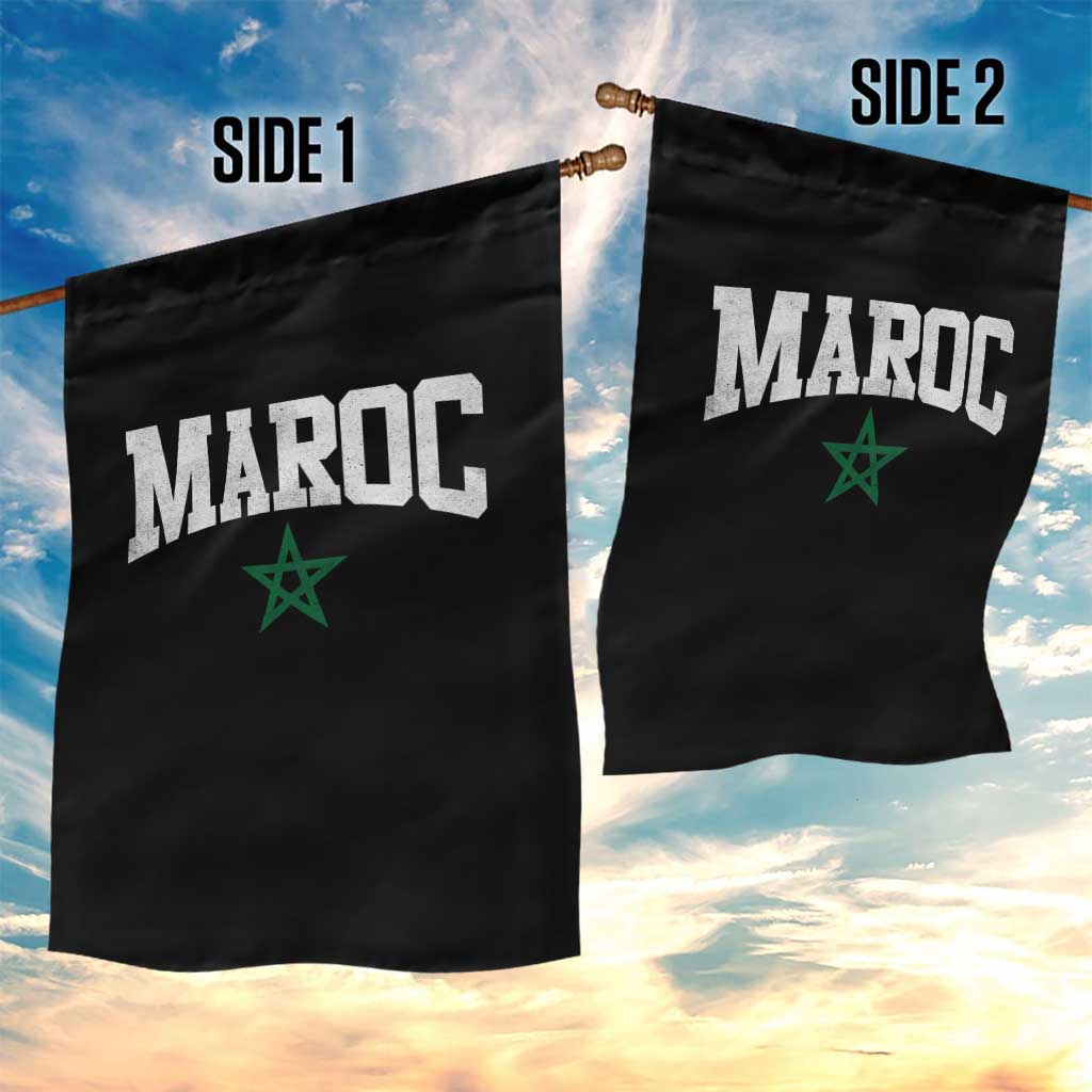 Morocco Maroc Pride Garden Flag Moroccan Heritage Vintage Green Star TS11 Print Your Wear