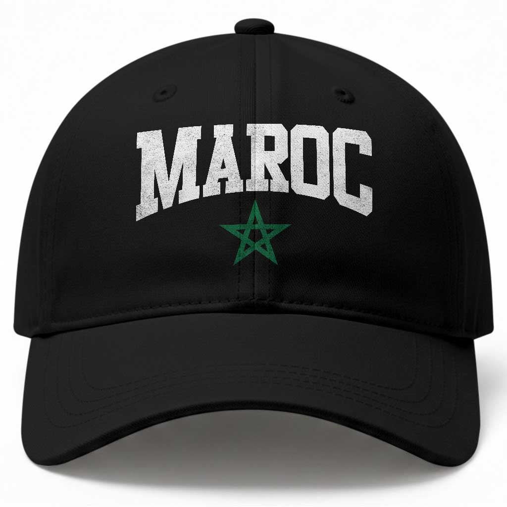 Morocco Maroc Pride Baseball Cap Moroccan Heritage Vintage Green Star TS11 Print Your Wear