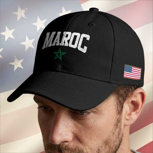 Morocco Maroc Pride Baseball Cap Moroccan Heritage Vintage Green Star TS11 Print Your Wear