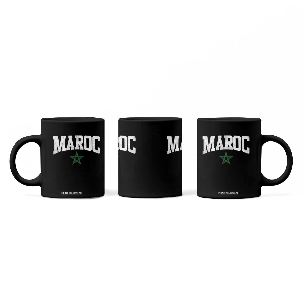Morocco Maroc Pride Coffee Mug Moroccan Heritage Vintage Green Star TS11 Print Your Wear