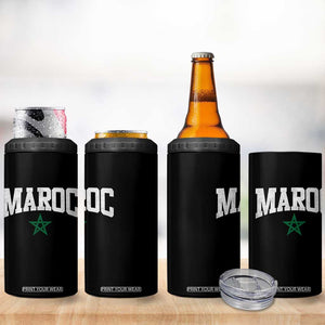 Morocco Maroc Pride 4 in 1 Can Cooler Tumbler Moroccan Heritage Vintage Green Star TS11 Print Your Wear