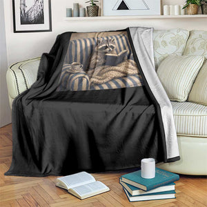 Funny Raccoon Book Lover Throw Blanket Probably Reading Trash Bookworms Teachers TS11 Print Your Wear