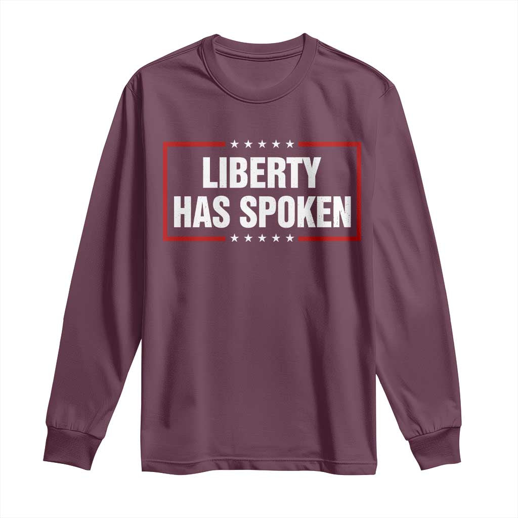 Liberty Has Spoken Funny Basketball Pointing Meme Long Sleeve Shirt TS11 Maroon Print Your Wear