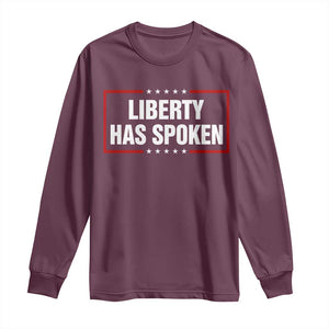 Liberty Has Spoken Funny Basketball Pointing Meme Long Sleeve Shirt TS11 Maroon Print Your Wear