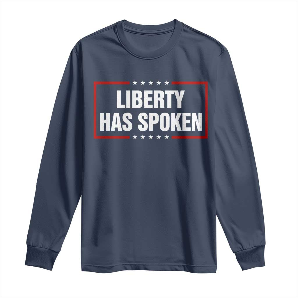 Liberty Has Spoken Funny Basketball Pointing Meme Long Sleeve Shirt TS11 Navy Print Your Wear