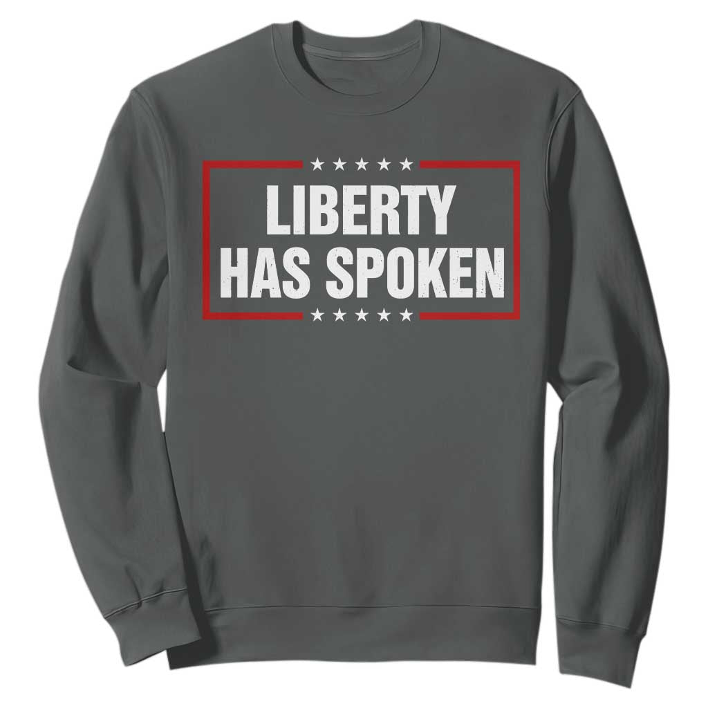 Liberty Has Spoken Funny Basketball Pointing Meme Sweatshirt TS11 Dark Heather Print Your Wear