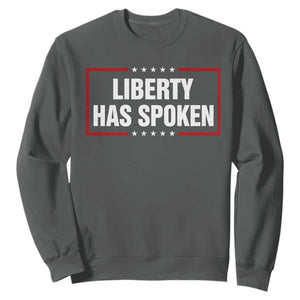 Liberty Has Spoken Funny Basketball Pointing Meme Sweatshirt TS11 Dark Heather Print Your Wear