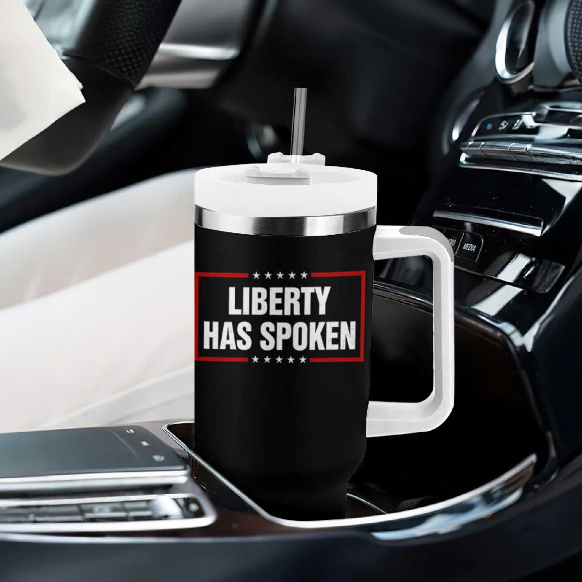 Liberty Has Spoken Funny Basketball Pointing Meme Tumbler With Handle TS11 Print Your Wear