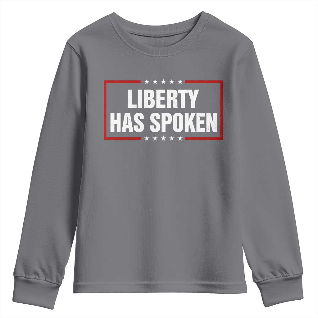 Liberty Has Spoken Funny Basketball Pointing Meme Youth Sweatshirt TS11 Charcoal Print Your Wear