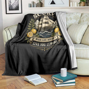 Scurvy When Life Doesnt Give You Lemons Throw Blanket Funny Pirate Lemon Vitamin C TS11 Print Your Wear