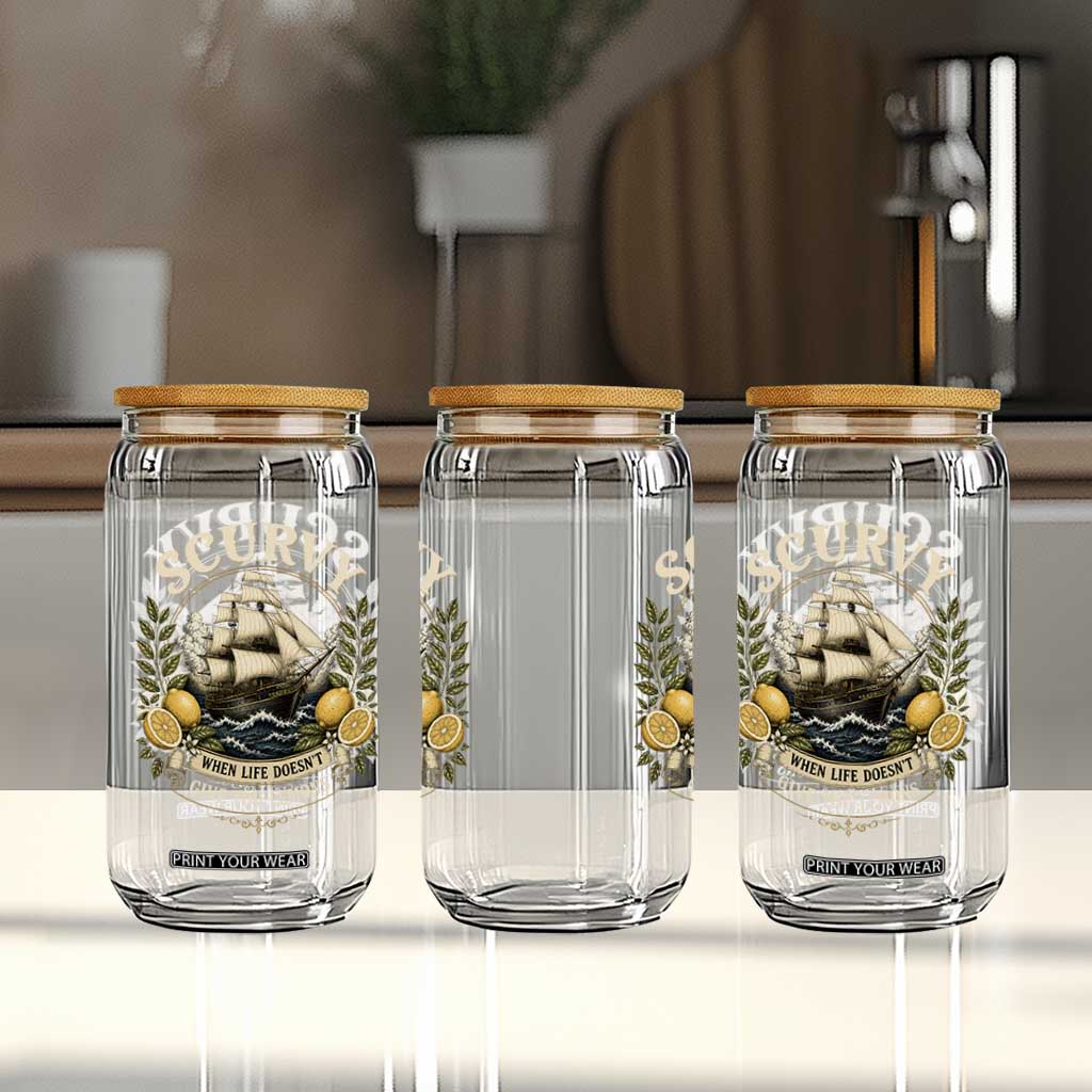Scurvy When Life Doesnt Give You Lemons Glass Can Funny Pirate Lemon Vitamin C TS11 Print Your Wear