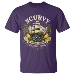 Scurvy When Life Doesnt Give You Lemons T Shirt Funny Pirate Lemon Vitamin C TS11 Purple Print Your Wear