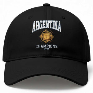 Argentina Champions 2026 Baseball Cap Argentinian Pride Vintage Sol De Mayo TS11 Print Your Wear
