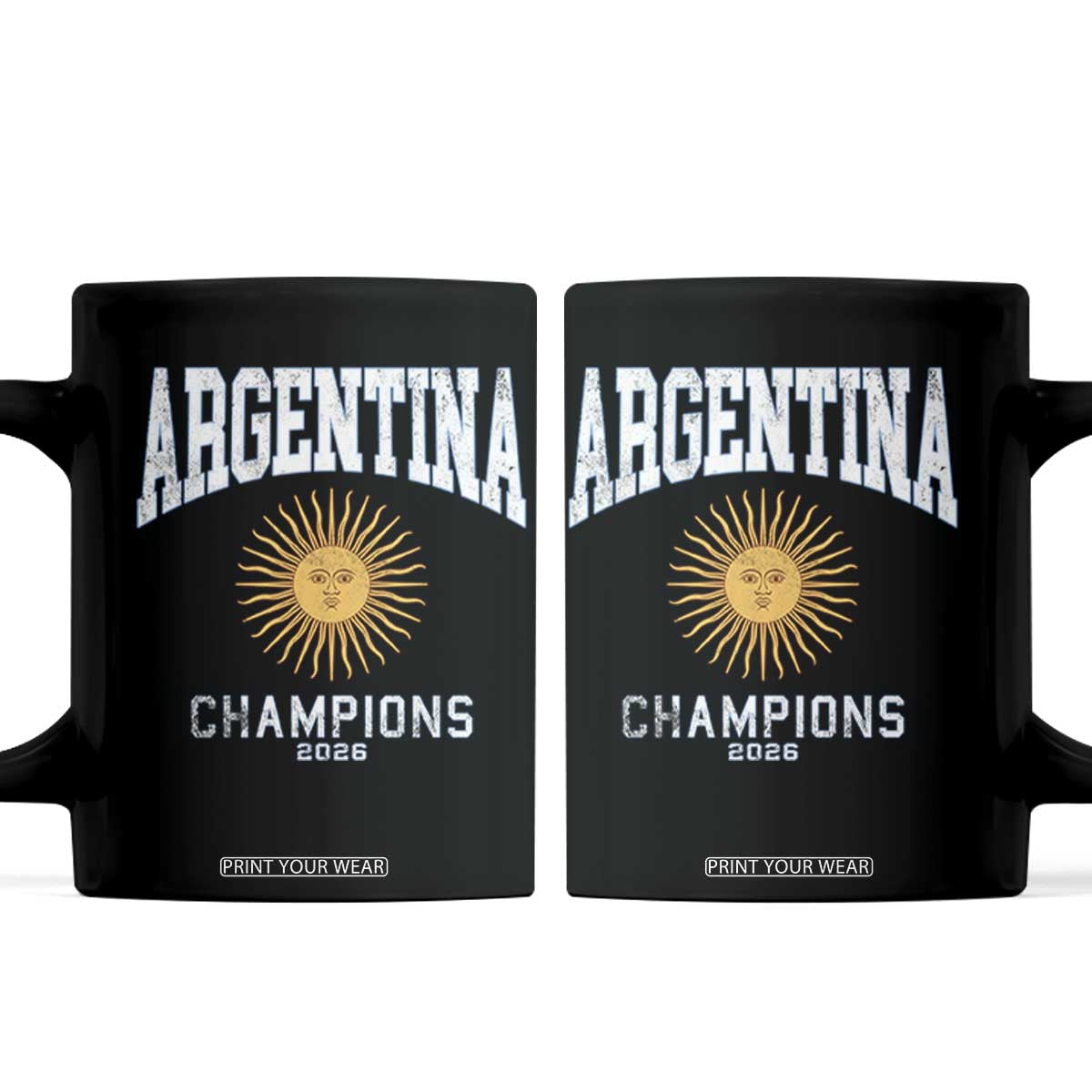 Argentina Champions 2026 Coffee Mug Argentinian Pride Vintage Sol De Mayo TS11 Black Print Your Wear