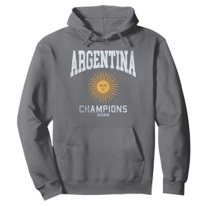 Argentina Champions 2026 Hoodie Argentinian Pride Vintage Sol De Mayo TS11 Charcoal Print Your Wear