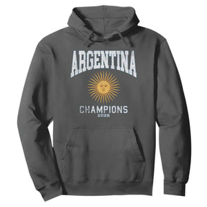 Argentina Champions 2026 Hoodie Argentinian Pride Vintage Sol De Mayo TS11 Dark Heather Print Your Wear