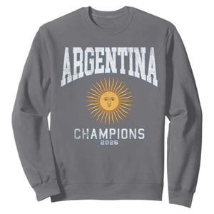 Argentina Champions 2026 Sweatshirt Argentinian Pride Vintage Sol De Mayo TS11 Charcoal Print Your Wear