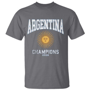 Argentina Champions 2026 T Shirt Argentinian Pride Vintage Sol De Mayo TS11 Charcoal Print Your Wear