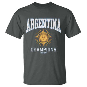 Argentina Champions 2026 T Shirt Argentinian Pride Vintage Sol De Mayo TS11 Dark Heather Print Your Wear