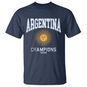 Argentina Champions 2026 T Shirt Argentinian Pride Vintage Sol De Mayo TS11 Navy Print Your Wear