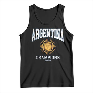 Argentina Champions 2026 Tank Top Argentinian Pride Vintage Sol De Mayo TS11 Black Print Your Wear