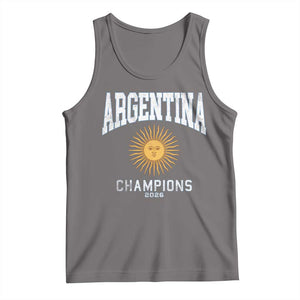 Argentina Champions 2026 Tank Top Argentinian Pride Vintage Sol De Mayo TS11 Deep Heather Print Your Wear