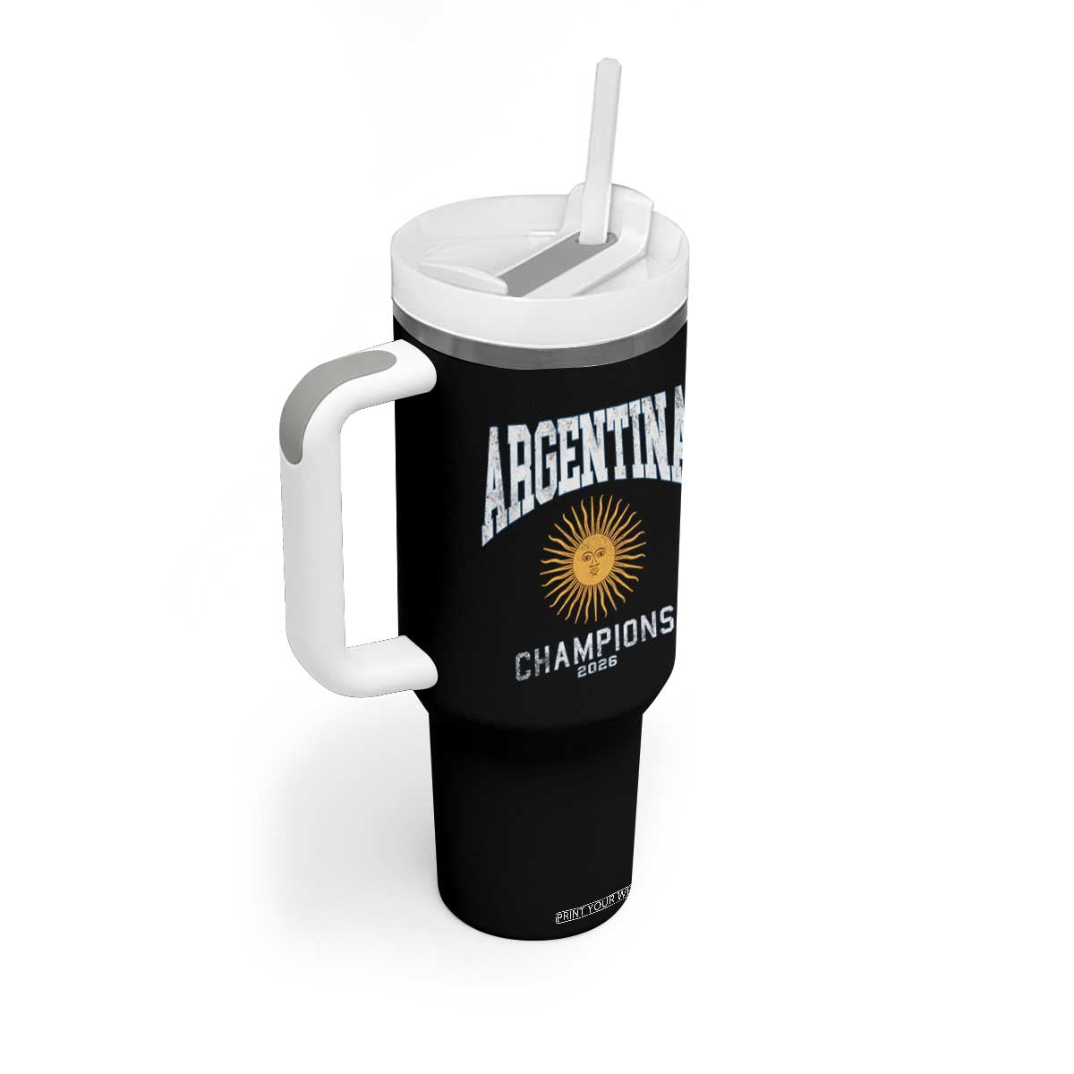 Argentina Champions 2026 Tumbler With Handle Argentinian Pride Vintage Sol De Mayo TS11 Print Your Wear
