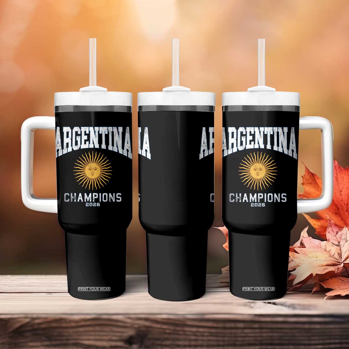 Argentina Champions 2026 Tumbler With Handle Argentinian Pride Vintage Sol De Mayo TS11 Print Your Wear