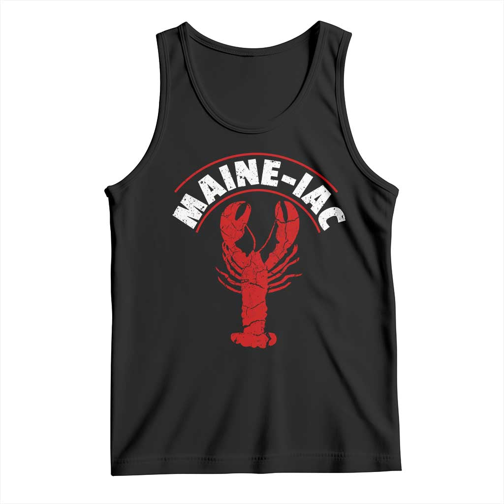 Maine Lobster Tank Top Funny Maine iac Lobstering Fisherman TS11 Black Print Your Wear