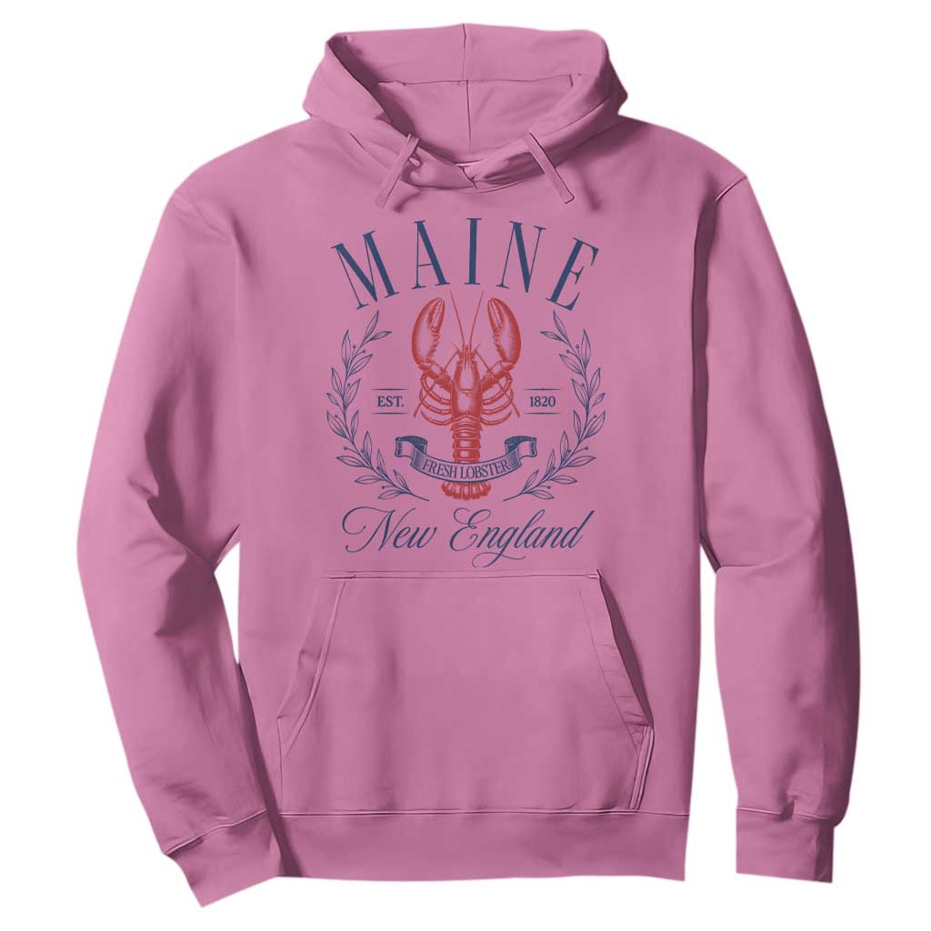 Maine Lobster New England Souvenir Pride Vintage Hoodie TS11 Azalea Print Your Wear
