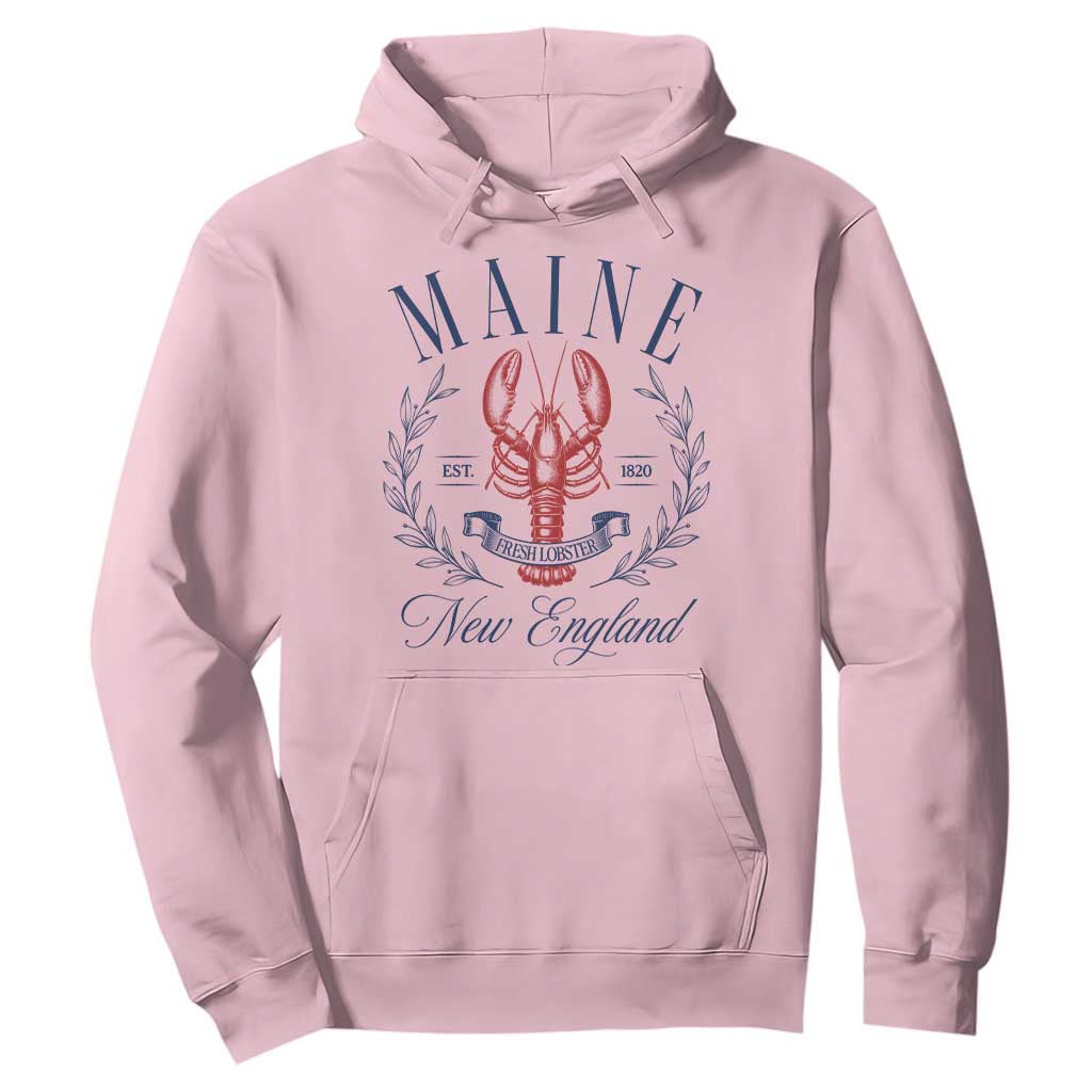 Maine Lobster New England Souvenir Pride Vintage Hoodie TS11 Light Pink Print Your Wear